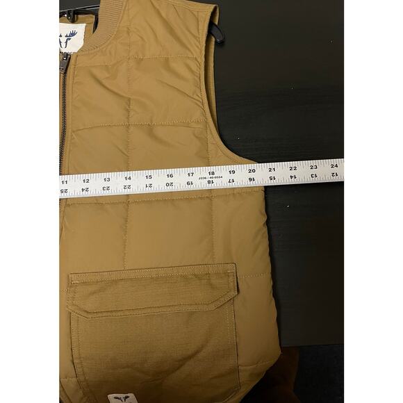 Fat Moose Aiden Vest Quilted Khaki Tan Size Medium - Picture 14 of 15